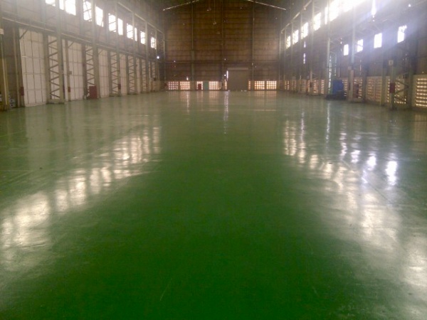 The completion of B-IND floor paint.