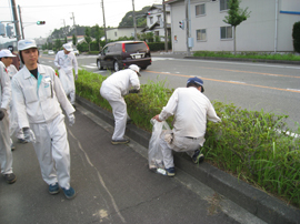 道路美化活動を実施しました